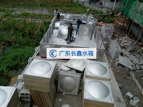 不锈钢组合式水箱 现场施工